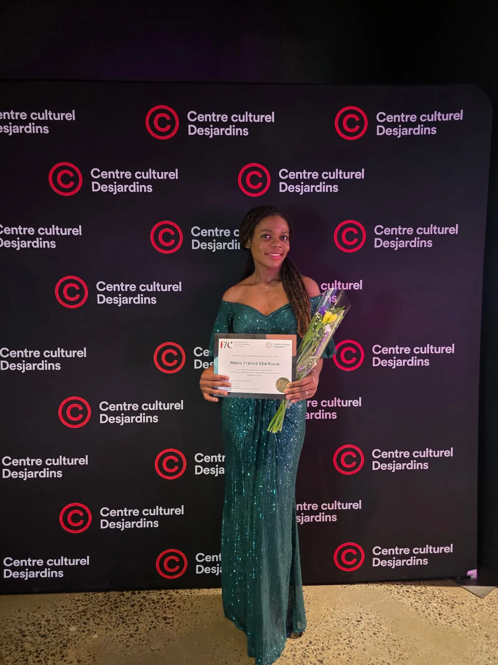 Marie France Koua au gala de Lanaudière